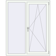 REHAU Brillant-Design 1200x1500 мм Білий (RAL 9016) з двох сторін