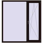 REHAU Brillant-Design 1560x1670 мм BLACK_BROWN з двох сторін REHAU Brillant-Design 1560x1670 мм BLACK_BROWN з двох сторін