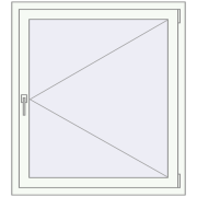 REHAU Euro 60 1000x1112 мм Білий (RAL 9016) з двох сторін