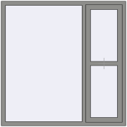 Altest Pony 375 1500x1500 мм RAL 9007 Grey aluminium з двох сторін Altest Pony 375 1500x1500 мм RAL 9007 Grey aluminium з двох сторін