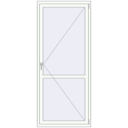 REHAU Euro 70 900x2100 мм Білий (RAL 9016) з двох сторін