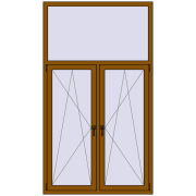 REHAU SYNEGO MD 1250x2200 мм GOLDEN OAK з двох сторін