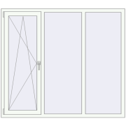 REHAU Euro 60 1700x1500 мм Білий (RAL 9016) з двох сторін