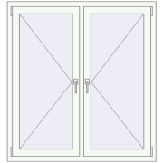 Вікна 1200x1300 мм REHAU Euro 70 Білий (RAL 9016) з двох сторін