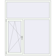 REHAU SYNEGO MD 1500x1800 мм Білий (RAL 9016) з двох сторін