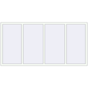 REHAU Euro 60 2400x1200 мм Білий (RAL 9016) з двох сторін