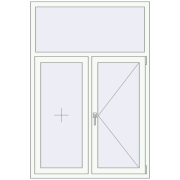 REHAU Euro 70 1150x1700 мм Білий (RAL 9016) з двох сторін