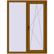 REHAU Euro 60 1200x1600 мм GOLDEN OAK з двох сторін