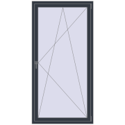 REHAU Euro 70 960x2000 мм ANTHRACITE_GREY_STRUKTURAL з двох сторін