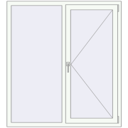 REHAU SYNEGO MD 1340x1460 мм Білий (RAL 9016) з двох сторін