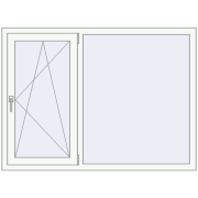 REHAU Brillant-Design 1500x1100 мм Білий (RAL 9016) з двох сторін