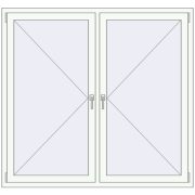 REHAU SYNEGO MD 1600x1500 мм Білий (RAL 9016) з двох сторін