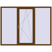 REHAU Euro 70 2050x1560 мм WALNUT з двох сторін