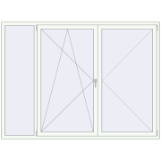 REHAU Euro 60 2300x1700 мм Білий (RAL 9016) з двох сторін