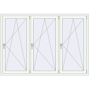 Вікна 2000x1400 мм REHAU Euro 70 Білий (RAL 9016) з двох сторін