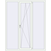 REHAU Brillant-Design 1600x2000 мм Білий (RAL 9016) з двох сторін