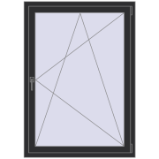 REHAU Euro 70 1000x1400 мм ANTHRACITE_GREY_GLATT з двох сторін REHAU Euro 70 1000x1400 мм ANTHRACITE_GREY_GLATT з двох сторін