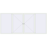 REHAU Euro 60 4000x1800 мм Білий (RAL 9016) з двох сторін REHAU Euro 60 4000x1800 мм Білий (RAL 9016) з двох сторін