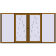 REHAU Euro 70 2800x1550 мм LIGHT_OAK з двох сторін