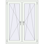 REHAU Euro 60 1010x1350 мм Білий (RAL 9016) з двох сторін