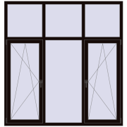 REHAU Euro 60 1900x2000 мм BLACK_BROWN з двох сторін REHAU Euro 60 1900x2000 мм BLACK_BROWN з двох сторін