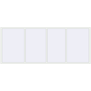 REHAU Euro 60 3700x1500 мм Білий (RAL 9016) з двох сторін
