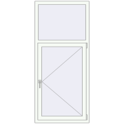 REHAU Euro 60 800x1800 мм Білий (RAL 9016) з двох сторін