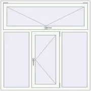 REHAU Euro 60 1500x1500 мм Білий (RAL 9016) з двох сторін