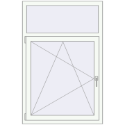 REHAU Euro 70 950x1450 мм Білий (RAL 9016) з двох сторін REHAU Euro 70 950x1450 мм Білий (RAL 9016) з двох сторін