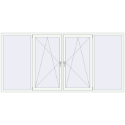 REHAU Brillant-Design 2900x1400 мм Білий (RAL 9016) з двох сторін
