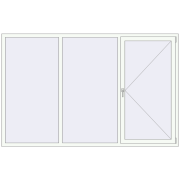 REHAU Euro 70 2500x1600 мм Білий (RAL 9016) з двох сторін