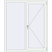 REHAU Brillant-Design 1310x1550 мм Білий (RAL 9016) з двох сторін REHAU Brillant-Design 1310x1550 мм Білий (RAL 9016) з двох сторін
