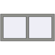 Altest Pony 375 1000x500 мм RAL 9007 Grey aluminium з двох сторін