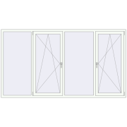 REHAU SYNEGO MD 2750x1500 мм Білий (RAL 9016) з двох сторін