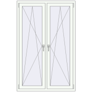 REHAU Euro 70 1100x1700 мм Білий (RAL 9016) з двох сторін