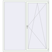 Вікна 1800x2000 мм REHAU Euro 70 Білий (RAL 9016) з двох сторін