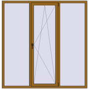 REHAU Euro 60 1950x2000 мм LIGHT_OAK з двох сторін