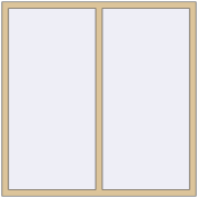 REHAU Euro 60 1500x1500 мм RAL 1014 Ivory з двох сторін
