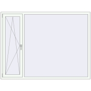 Вікна 2000x1500 мм REHAU SYNEGO MD Білий (RAL 9016) з двох сторін