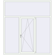 REHAU Euro 70 1860x2100 мм Білий (RAL 9016) з двох сторін