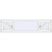 REHAU Euro 60 2000x500 мм Білий (RAL 9016) з двох сторін