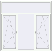 REHAU Euro 70 2050x2000 мм GOLDEN OAK ззовні