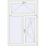 REHAU Euro 60 1000x1500 мм Білий (RAL 9016) з двох сторін
