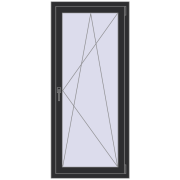 REHAU Euro 70 700x1580 мм ANTHRACITE_GREY_GLATT з двох сторін REHAU Euro 70 700x1580 мм ANTHRACITE_GREY_GLATT з двох сторін