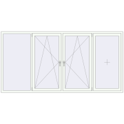 REHAU Euro 70 2900x1450 мм REHAU Euro 70 2900x1450 мм