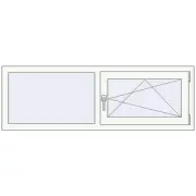 REHAU Euro 70 1500x500 мм Білий (RAL 9016) з двох сторін