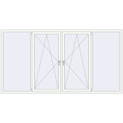 REHAU Euro 60 2850x1520 мм Білий (RAL 9016) з двох сторін