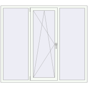 Вікна 1800x1600 мм REHAU Euro 70 Білий (RAL 9016) з двох сторін