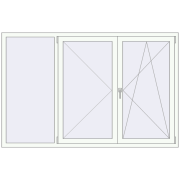 REHAU Euro 70 2030x1320 мм Білий (RAL 9016) з двох сторін REHAU Euro 70 2030x1320 мм Білий (RAL 9016) з двох сторін