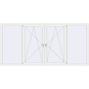 REHAU Euro 70 3150x1500 мм Білий (RAL 9016) з двох сторін